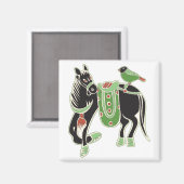 麻雀の馬マグネット マグネット (正面/裏面)