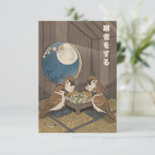 麻雀の鳥が遊ぶゲーム サンキューカード (スタンド正面)