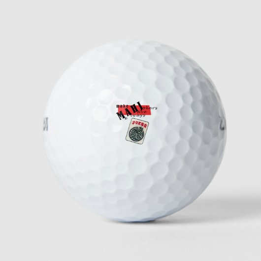 麻雀はいつも冗談を言う ゴルフボール (正面)