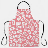 麻雀はピンクに白い エプロン (正面)