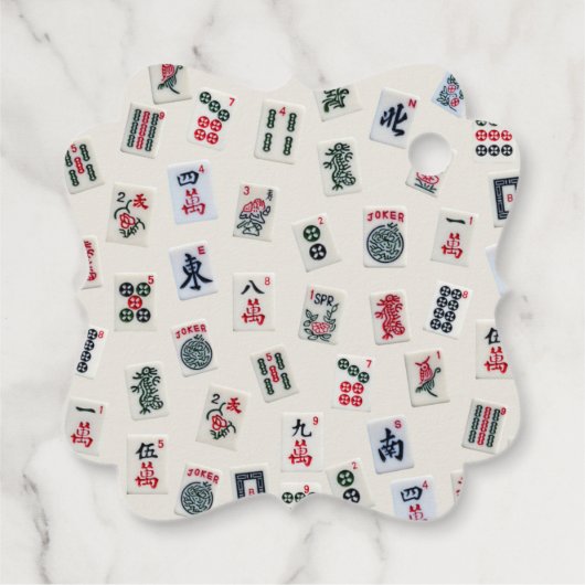 麻雀はピンクに記号や模様を並べる フェイバータグ (裏面)