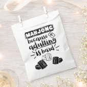 麻雀は姦淫が懸命 |麻雀おもしろい| フェイバーバッグ (クリップ留めされた状態)