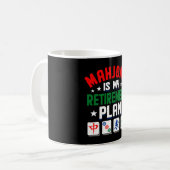 麻雀は私の退職予定のおもしろい麻雀の日です コーヒーマグカップ (正面左)