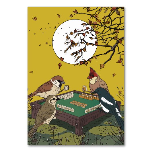 麻雀をする鳥のゲーム  テーブルナンバー (正面)