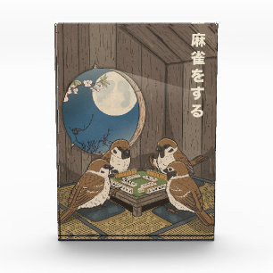 麻雀をする鳥のゲーム フォトブロック