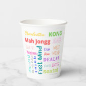 麻雀をテーマにしたカップで、アメリカの麻雀が登場 紙コップ (裏面)