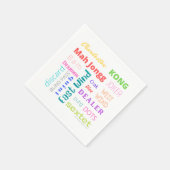 麻雀をテーマにしたナプキンで、アメリカの麻雀が登場 スタンダードカクテルナプキン (角)