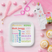 麻雀をテーマにしたプレートで、アメリカの麻雀をフィーチャー ペーパープレート (パーティー)