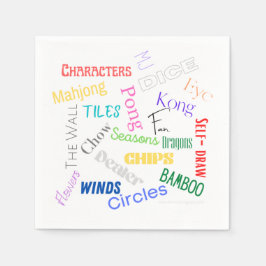 麻雀をテーマにした紙ナプキン スタンダードカクテルナプキン