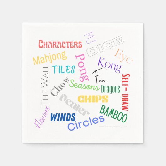 麻雀をテーマにした紙ナプキン スタンダードカクテルナプキン (正面)