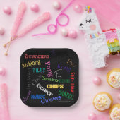 麻雀をテーマにした紙プレートインブラック ペーパープレート (パーティー)