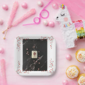 麻雀をテーマにした赤いドラゴンとの紙プレート ペーパープレート (パーティー)