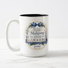 麻雀を覚えた年 クリスマスコーヒーカップ ツートーンマグカップ