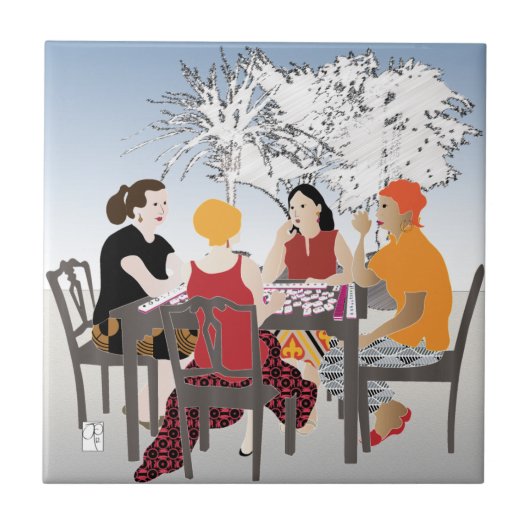 麻雀アルフレスコタイル タイル (正面)