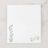 麻雀ウォーターカラーフラワープレイス折り畳み座席表 プレイスカード (外部開封)