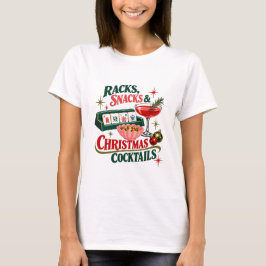 麻雀カクテルTシャツ ラックス スナック クリスマス Tシャツ