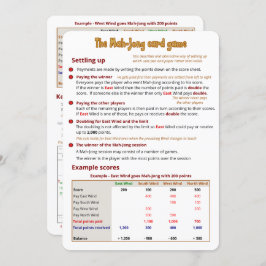 麻雀カードゲーム – 定住 招待状