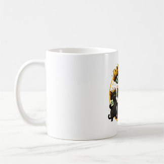 麻雀クイーンズクラブ かわいい黒猫たち コーヒーマグカップ