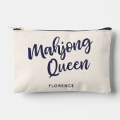 麻雀クイーン名パーソナライズされたユーモアおもしろい アクセサリーポーチ (正面)