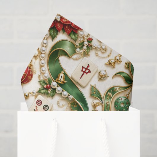 麻雀クリスマス 薄葉紙 (ギフトバッグ)