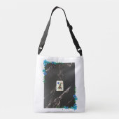 麻雀クロスボディバッグとブルーフローラアクセント クロスボディバッグ (裏面)