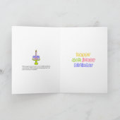 麻雀ケーキの誕生日 カード (内部)