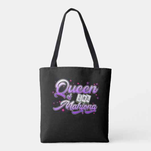 麻雀ゲームのクイーン麻雀プレイヤーゲームグラフィック トートバッグ (裏面)