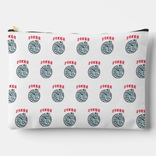 麻雀ゲームのシンボルジョカータイル アクセサリーポーチ (正面)