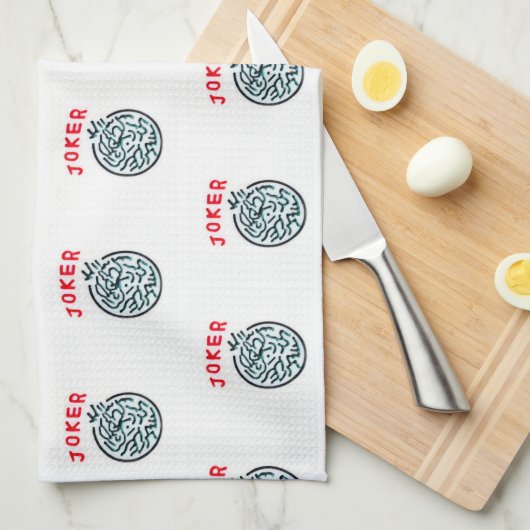 麻雀ゲームのシンボルジョカータイル キッチンタオル (四つ折り)
