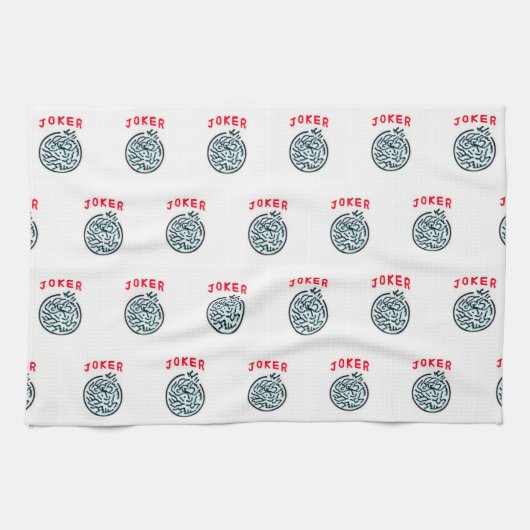 麻雀ゲームのシンボルジョカータイル キッチンタオル (横)