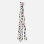 麻雀ゲームのタイル記号デザイン ネクタイ (正面)