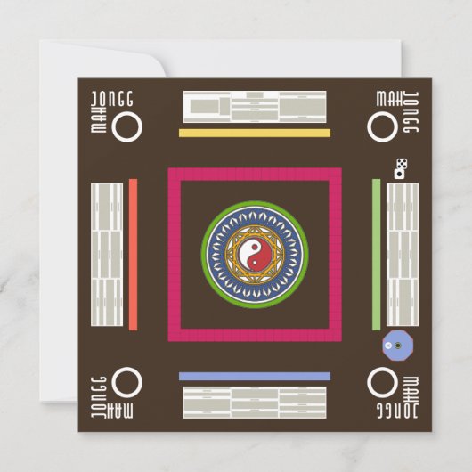 麻雀ゲームカード 招待状 (正面)