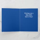 麻雀ゲームタイルデザインのグリーティングカード カード (内部)