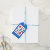 麻雀ゲームタイルデザインギフトカード ギフトタグ (より糸付き)