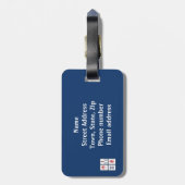 麻雀ゲームタイルデザインラゲージタグ ラゲッジタグ (裏面縦)