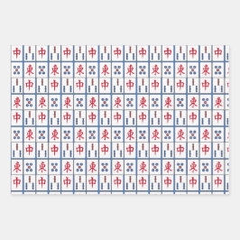 麻雀ゲームタイルデザイン包装紙シート ラッピングペーパーシート