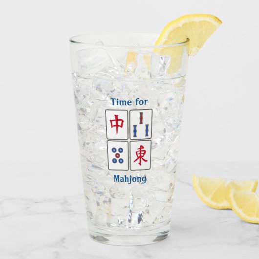 麻雀ゲームタイルデザイン タンブラーグラス (アイス裏面)