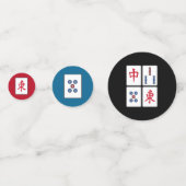 麻雀ゲームタイルDesignTable紙吹雪 コンフェッティ (正面)