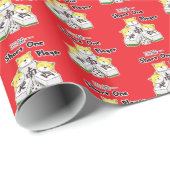麻雀ゲームパーティーおもしろい_catショートワンプレイヤー ラッピングペーパー (ロールコーナー)
