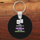 麻雀ゲーム遊選手のお婆さん キーホルダー (正面)