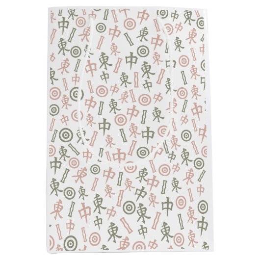 麻雀シンボル ミディアムペーパーバッグ (正面)