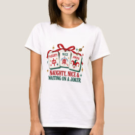 麻雀ジョーカーTシャツ ナウティー・ナイス・クリスマスTシャツ Tシャツ