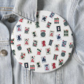 麻雀タイルとシンボルパターン 缶バッジ (インサイチュ)