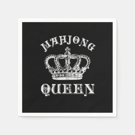 麻雀タイルに基づく中国のゲームギャンブラーGamble Chi スタンダードカクテルナプキン (正面)