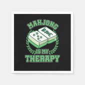 麻雀タイルに基づく中国のゲームプレイギャンブルマ スタンダードカクテルナプキン (正面)