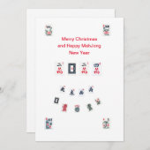 麻雀タイルのシンボルデザインをクリスマス仕様に シーズンカード (正面/裏面)