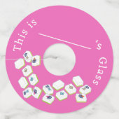 麻雀タイルのドットクラックバム ワイングラスタグ (正面)