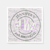 麻雀タイルのナプキンス麻雀パーティーデコール スタンダードカクテルナプキン (正面)