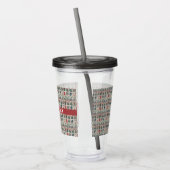 麻雀タイルのパタパーソナライズされたーン アクリルタンブラー (左)