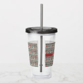 麻雀タイルのパタパーソナライズされたーン アクリルタンブラー (右)